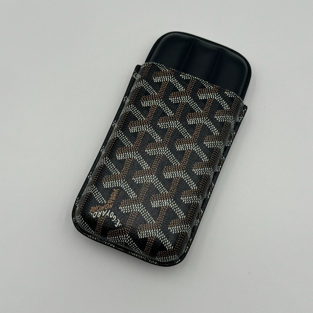 (SOLD) GOYARD Goyardine Churchill 3 Cigar Case Black - Picture 3 of 13